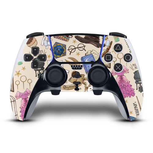 Harry Potter Graphics Hogwarts Pattern Vinyl Sticker Skin Decal Cover for Sony PS5 DualSense Edge Controller