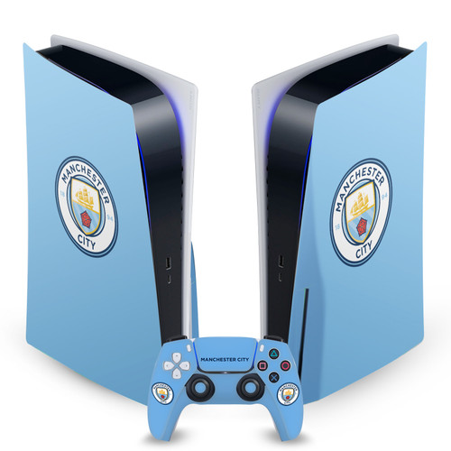 Manchester City Man City FC Badge Blue Full Colour Vinyl Sticker Skin Decal Cover for Sony PS5 Disc Edition Bundle