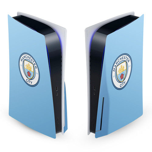 Manchester City Man City FC Badge Blue Full Colour Vinyl Sticker Skin Decal Cover for Sony PS5 Disc Edition Console