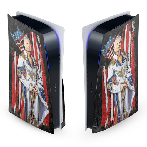 WWE Cody Rhodes American Nightmare Portrait Vinyl Sticker Skin Decal Cover for Sony PS5 Disc Edition Console