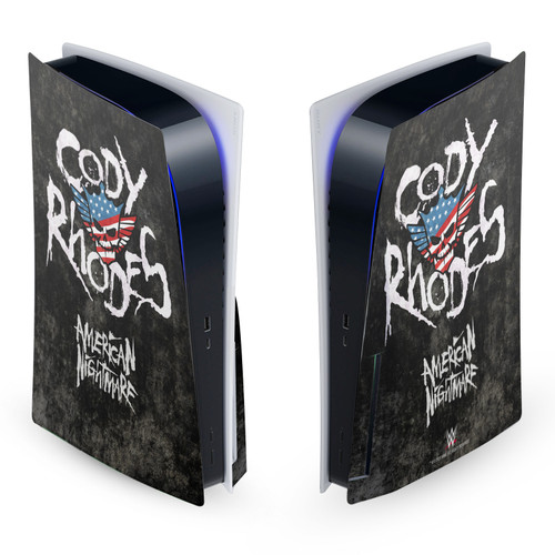 WWE Cody Rhodes Distressed Name Vinyl Sticker Skin Decal Cover for Sony PS5 Disc Edition Console