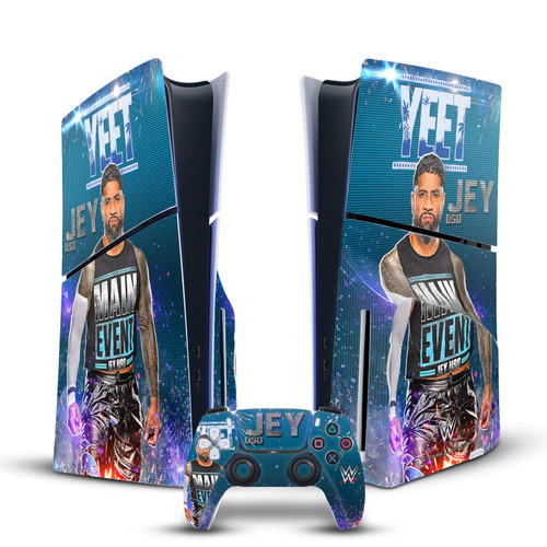 WWE Jey Uso Portrait Vinyl Sticker Skin Decal Cover for Sony PS5 Slim Disc Edition Bundle