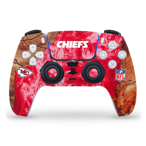 NFL Kansas City Chiefs Wood & Resins Vinyl Sticker Skin Decal Cover for Sony PS5 Sony DualSense Controller