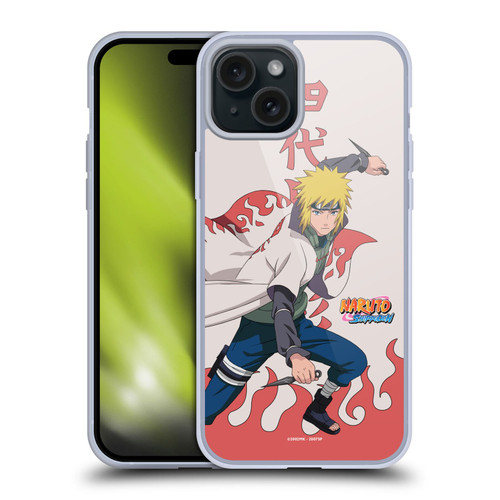 Naruto Shippuden Character Art Minato Namikaze Soft Gel Case for Apple iPhone 15 Plus