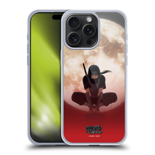 Naruto Shippuden Character Art Itachi Uchiha Moon Soft Gel Case for Apple iPhone 15 Pro Max