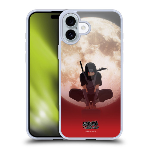 Naruto Shippuden Character Art Itachi Uchiha Moon Soft Gel Case for Apple iPhone 16 Plus