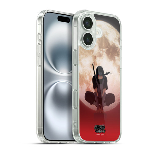 Naruto Shippuden Character Art Itachi Uchiha Moon Soft Gel Case for Apple iPhone 16 Plus & MagSafe