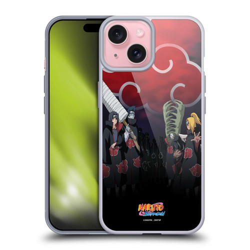 Naruto Shippuden Key Art Akatsuki Soft Gel Case for Apple iPhone 15