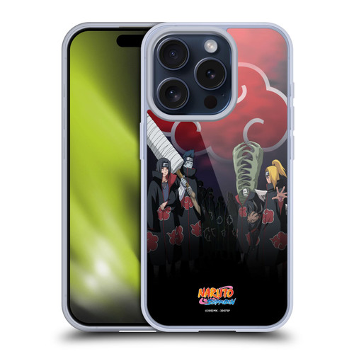 Naruto Shippuden Key Art Akatsuki Soft Gel Case for Apple iPhone 15 Pro