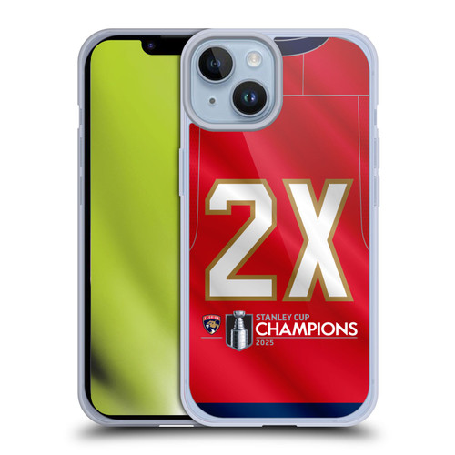 NHL 2025 Stanley Cup Champions Florida Panthers Jersey Soft Gel Case for Apple iPhone 14 NHL 2025 Stanley Cup Champions Florida Panthers Jersey Soft Gel Case for Apple iPhone 14