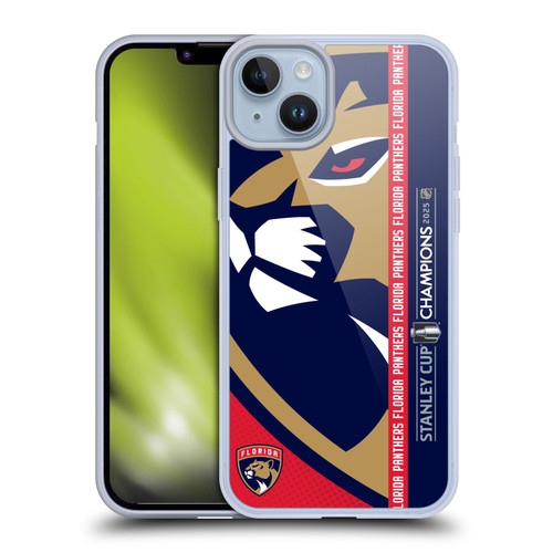 NHL 2025 Stanley Cup Champions Florida Panthers Oversized Soft Gel Case for Apple iPhone 14 Plus