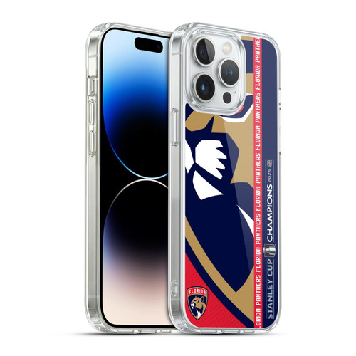 NHL 2025 Stanley Cup Champions Florida Panthers Oversized Soft Gel Case for Apple iPhone 14 Pro Max