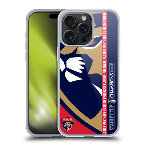 NHL 2025 Stanley Cup Champions Florida Panthers Oversized Soft Gel Case for Apple iPhone 15 Pro Max