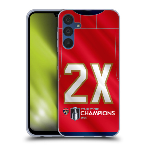 NHL 2025 Stanley Cup Champions Florida Panthers Jersey Soft Gel Case for Samsung Galaxy A15