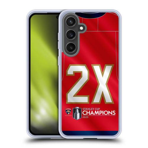 NHL 2025 Stanley Cup Champions Florida Panthers Jersey Soft Gel Case for Samsung Galaxy S24 FE