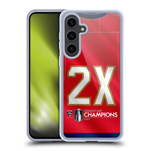 NHL 2025 Stanley Cup Champions Florida Panthers Jersey Soft Gel Case for Samsung Galaxy S24+ 5G