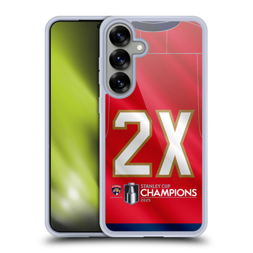 NHL 2025 Stanley Cup Champions Florida Panthers Jersey Soft Gel Case for Samsung Galaxy S25+
