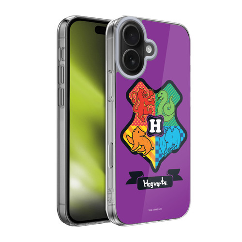 Harry Potter Deathly Hallows I Hogwarts Crest Soft Gel Case for Apple iPhone 17