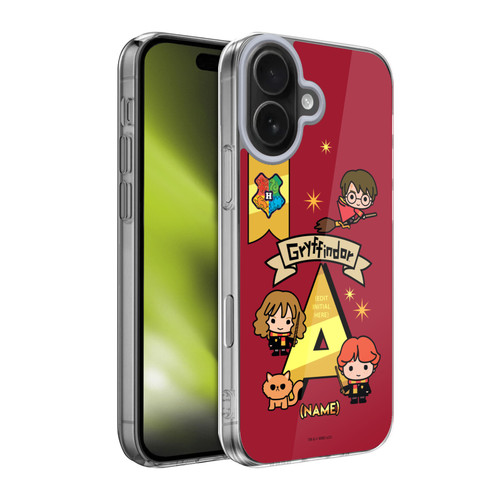 Custom Customised Personalised Harry Potter Deathly Hallows L Name Gryffindor Soft Gel Case for Apple iPhone 17