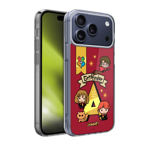 Custom Customised Personalised Harry Potter Deathly Hallows L Name Gryffindor Soft Gel Case for Apple iPhone 17 Pro Max