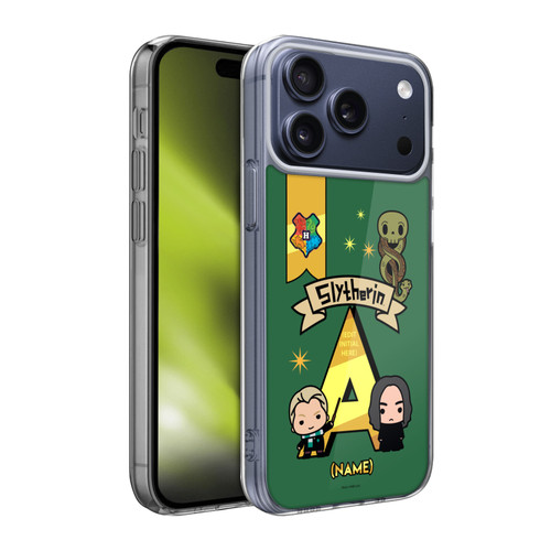 Custom Customised Personalised Harry Potter Deathly Hallows L Name Slytherin Soft Gel Case for Apple iPhone 17 Pro Max