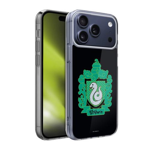 Harry Potter Deathly Hallows I Slytherin Crest Soft Gel Case for Apple iPhone 17 Pro Max