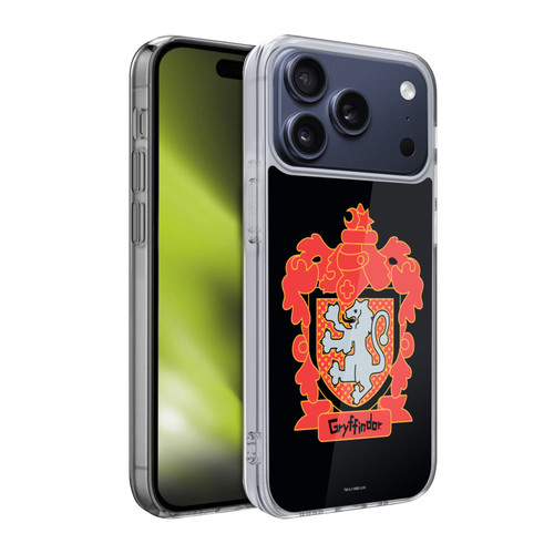 Harry Potter Deathly Hallows I Gryffindor Crest Soft Gel Case for Apple iPhone 17 Pro