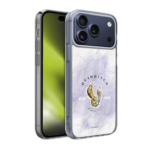 Harry Potter Deathly Hallows XVII Quidditch Golden Snitch Soft Gel Case for Apple iPhone 17 Pro Max