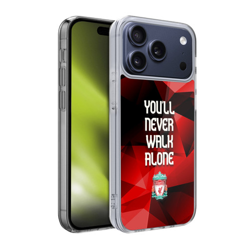 Liverpool Football Club Crest You'Ll Never Walk Alone Red Geo Plain Soft Gel Case for Apple iPhone 17 Pro