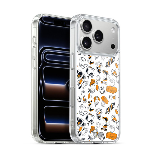 Peanuts Chuck's Barber Shop Pattern Soft Gel Case for Apple iPhone 17 Pro