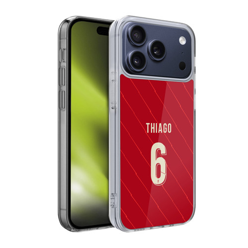 Liverpool Football Club 2021/22 Players Home Kit Group 1 Thiago Soft Gel Case for Apple iPhone 17 Pro