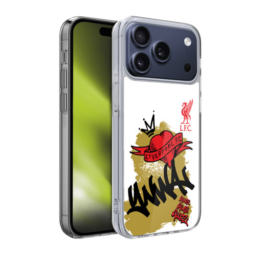 Liverpool Football Club Graffiti Art Full Tag Black Soft Gel Case for Apple iPhone 17 Pro