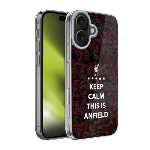 Liverpool Football Club This Is Anfield Keep Calm Black Soft Gel Case for Apple iPhone 17