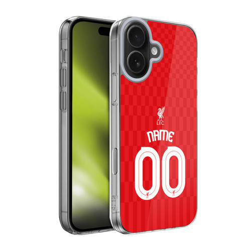 Custom Customised Personalised Liverpool Football Club Personalise Home Away Third Kit Shirt Red Soft Gel Case for Apple iPhone 17 Custom Customised Personalised Liverpool Football Club Personalise Home Away Third Kit Shirt Red Soft Gel Case for Apple iPhone 17