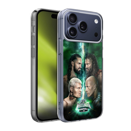 WWE Wrestlemania 40 Key Art Poster Soft Gel Case for Apple iPhone 17 Pro Max