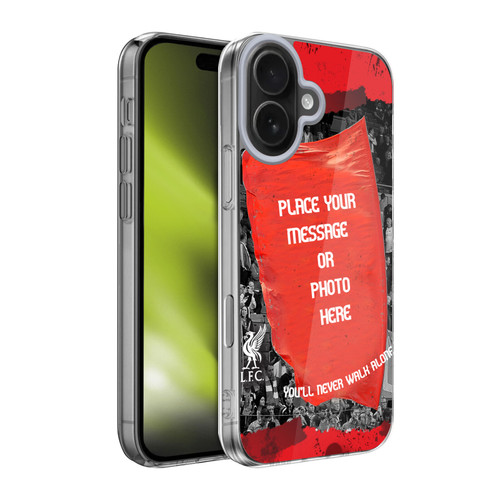 Custom Customised Personalised Liverpool Football Club Liverpool Fc Red Banner Soft Gel Case for Apple iPhone 17