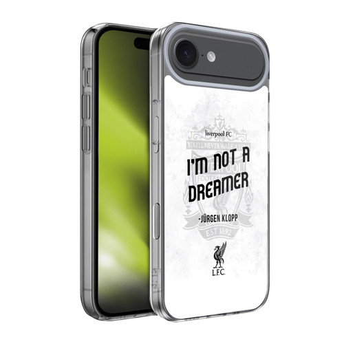 Liverpool Football Club Klopp Quotes Not A Dreamer White Soft Gel Case for Apple iPhone 17 Air