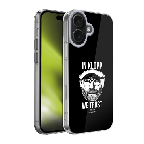 Liverpool Football Club Jurgen Klopp Illustrations Full Face Black Soft Gel Case for Apple iPhone 17