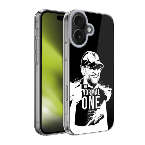 Liverpool Football Club Jurgen Klopp Illustrations Smile Black Soft Gel Case for Apple iPhone 17