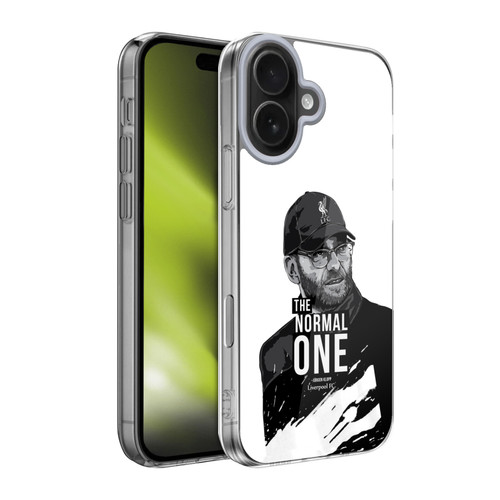 Liverpool Football Club Jurgen Klopp Illustrations Stare White Soft Gel Case for Apple iPhone 17
