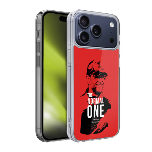 Liverpool Football Club Jurgen Klopp Illustrations Smile Red Soft Gel Case for Apple iPhone 17 Pro