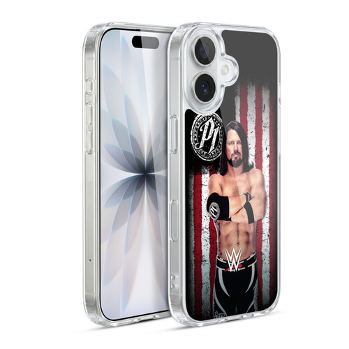 WWE American Flag Superstars AJ Styles Soft Gel Case for Apple iPhone 17