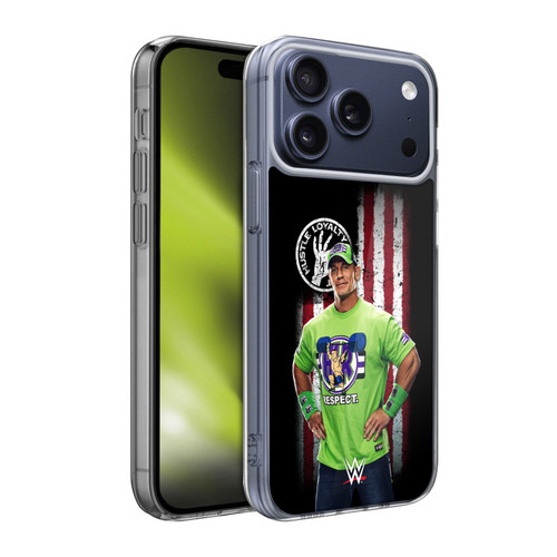 WWE American Flag Superstars John Cena Soft Gel Case for Apple iPhone 17 Pro Max