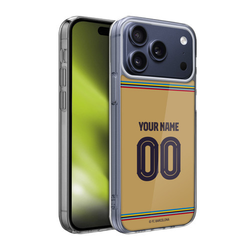 Custom Customised Personalised FC Barcelona 2022/23 Kit Away Soft Gel Case for Apple iPhone 17 Pro Max