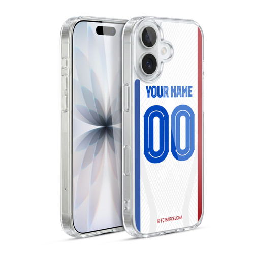 Custom Customised Personalised FC Barcelona 2023/24 Kit Away Soft Gel Case for Apple iPhone 17