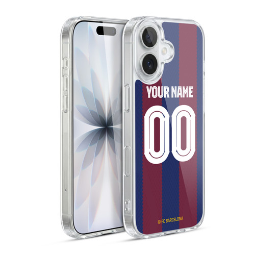 Custom Customised Personalised FC Barcelona 2023/24 Kit Home Soft Gel Case for Apple iPhone 17