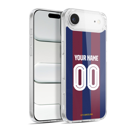 Custom Customised Personalised FC Barcelona 2023/24 Kit Home Soft Gel Case for Apple iPhone 17 Air