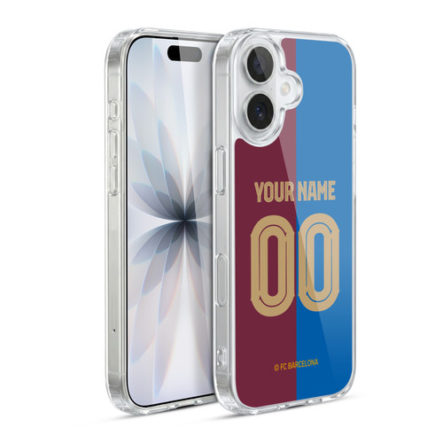 Custom Customised Personalised FC Barcelona 2024/25 Kit Home Soft Gel Case for Apple iPhone 17