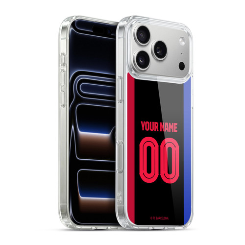 Custom Customised Personalised FC Barcelona 2024/25 Kit Away Soft Gel Case for Apple iPhone 17 Pro Max