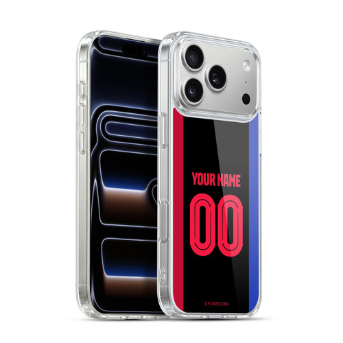 Custom Customised Personalised FC Barcelona 2024/25 Kit Away Soft Gel Case for Apple iPhone 17 Pro Max